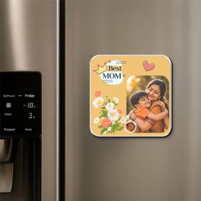 Personalized Best Mom Musical Fridge Magnet with Rechargeable Speaker & Photo